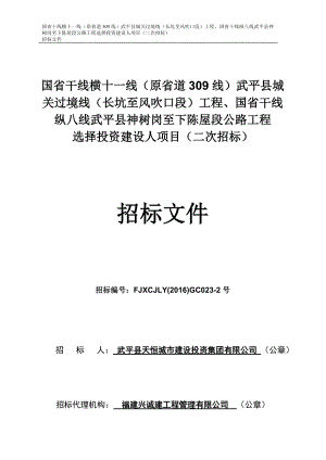 公路工程选择投资建设人项目招标文件.docx