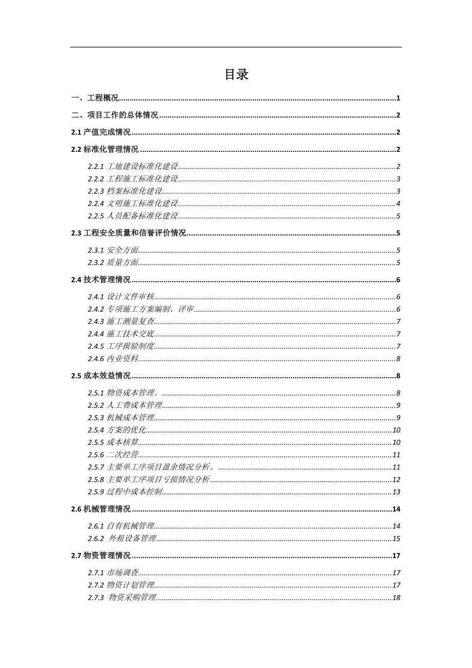 项目收尾阶段施工总结.docx_第1页