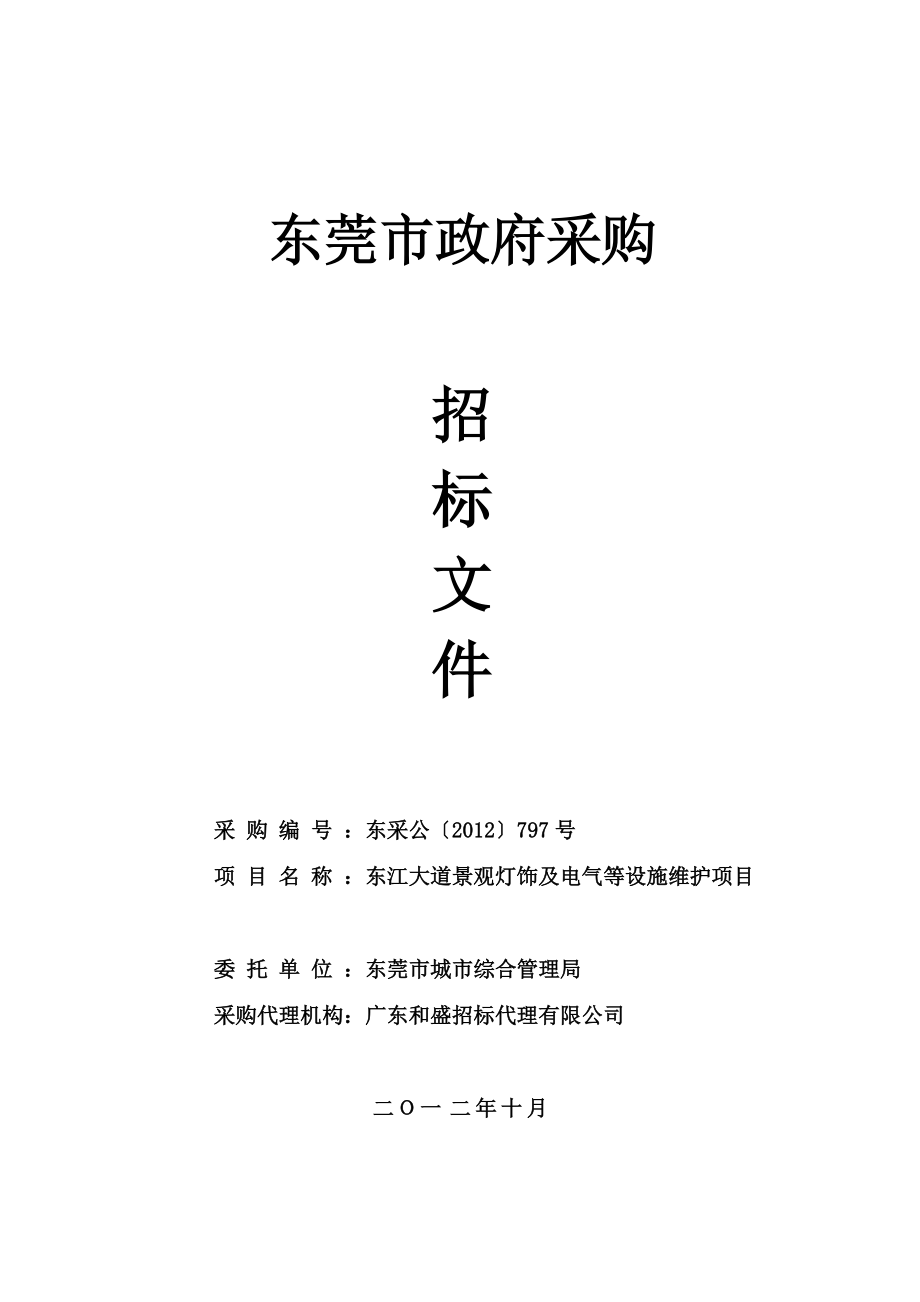 某市景观灯饰及电气等设施维护项目招标文件.docx_第1页