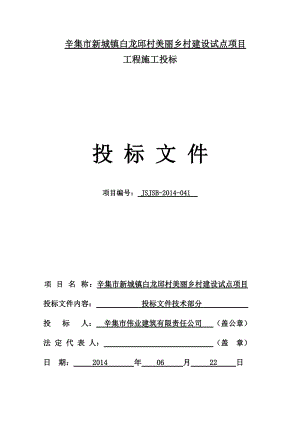 美丽乡村建设试点项目工程施工投标文件.docx