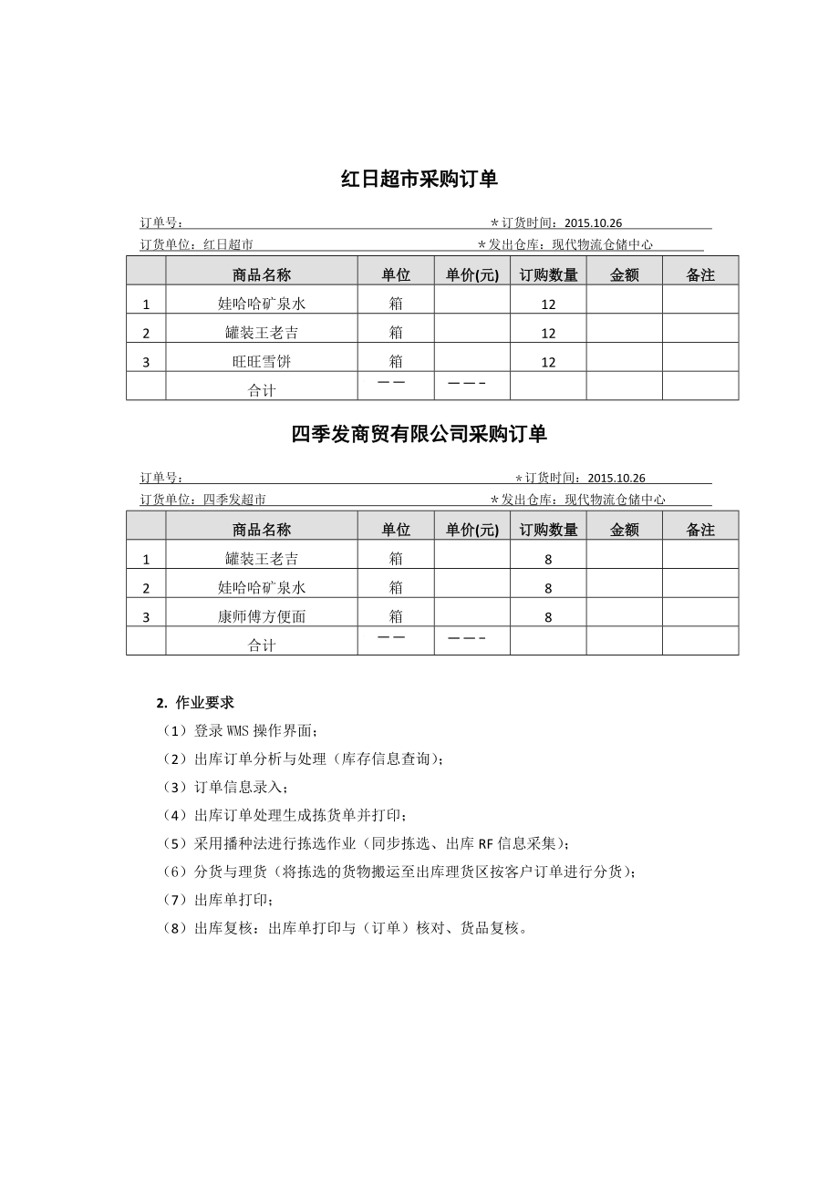 最新物流技能抽查标准整件货物拣选出库与零散货物拣选.docx_第2页