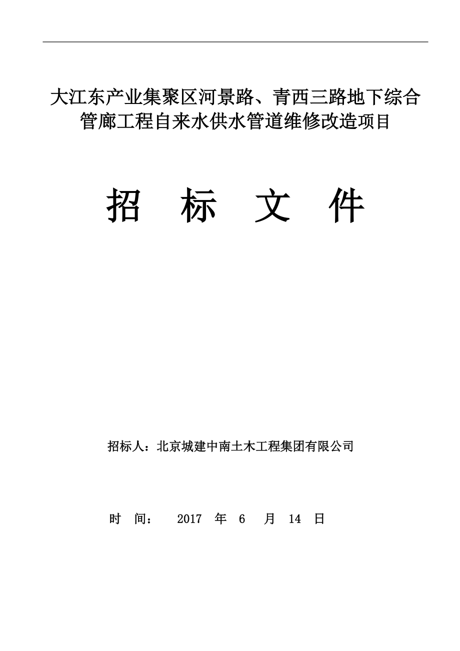 自来水供水管道维修改造项目招标文件.docx_第1页