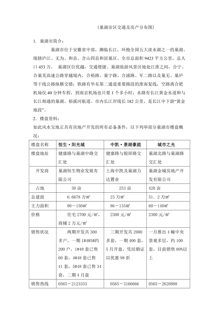 巢湖市房产市场调查报告.docx_第2页