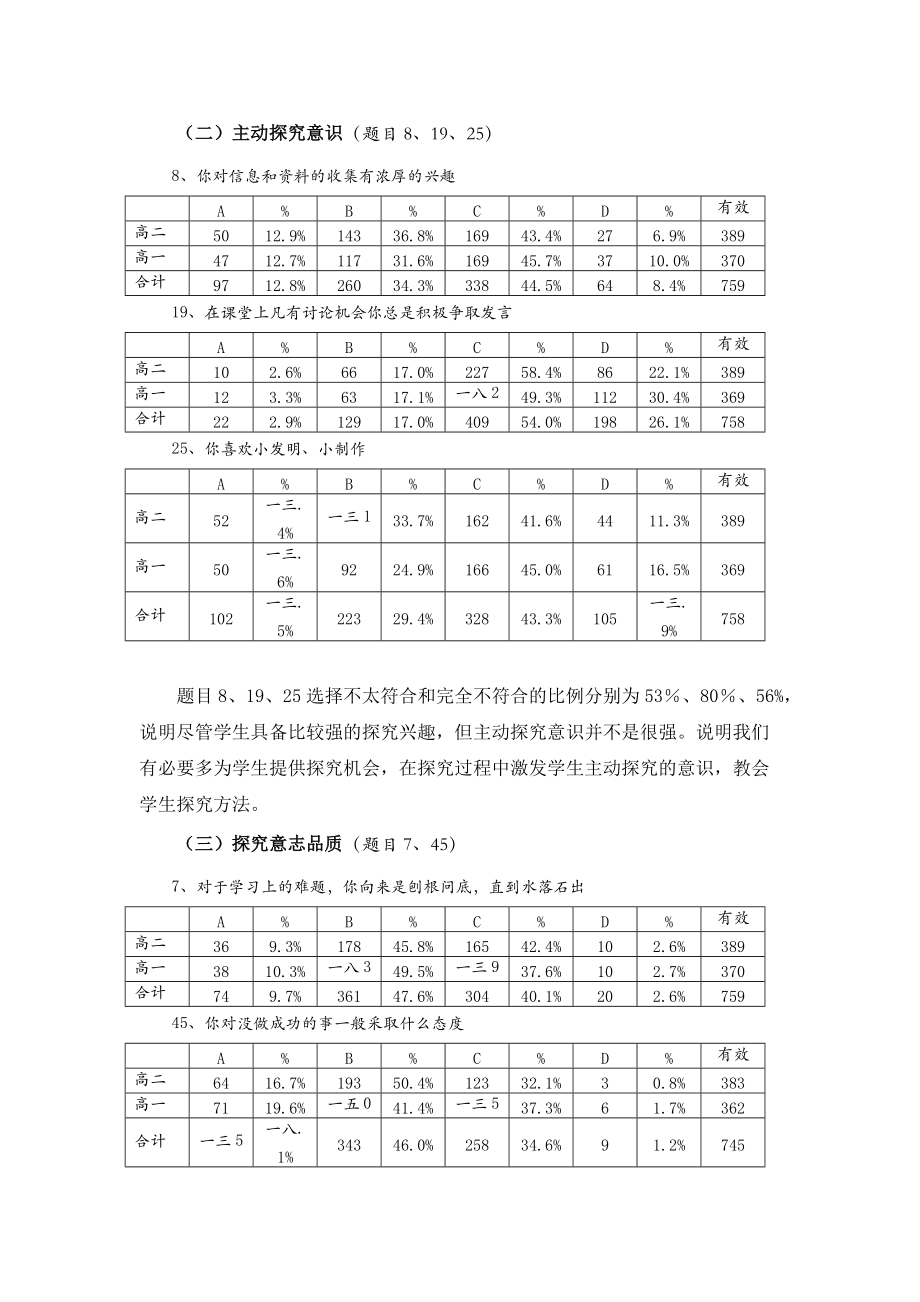 中学生探究性学习现状调查报告.docx_第3页