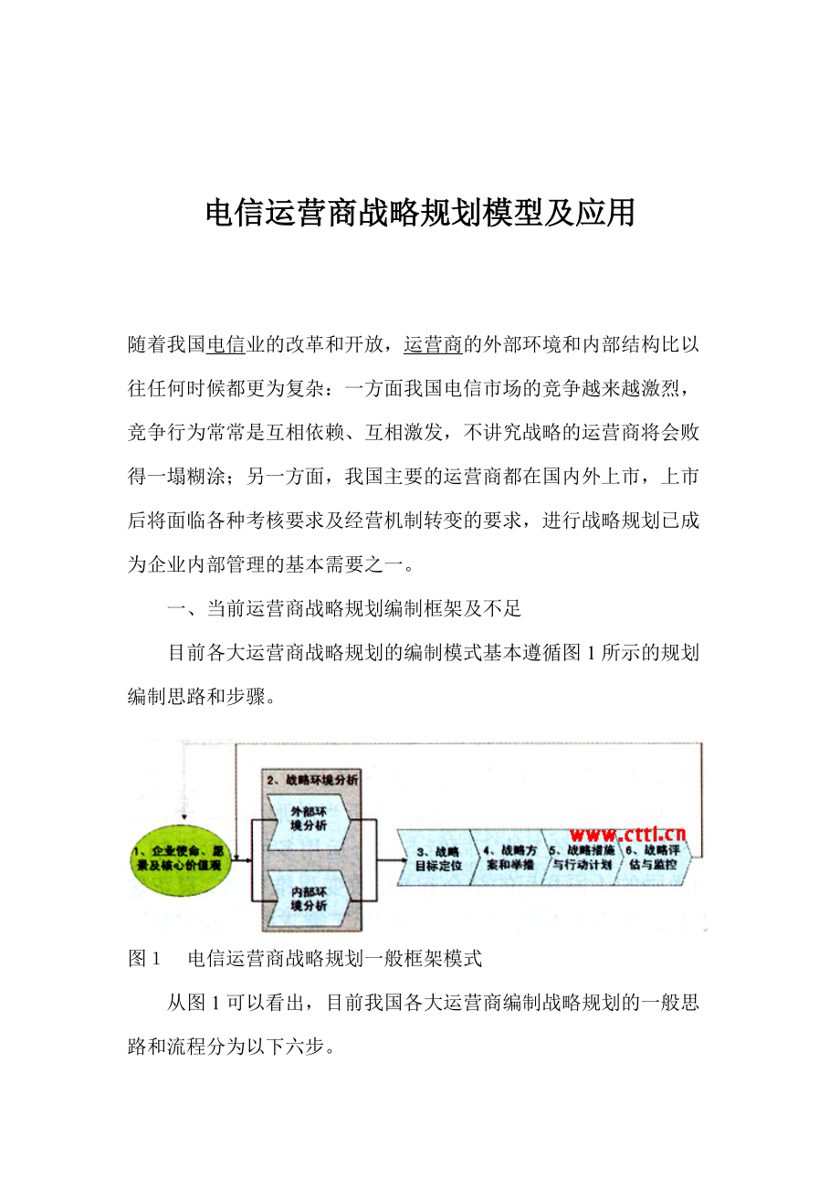 电信运营商战略规划模型及应用(1).docx_第1页