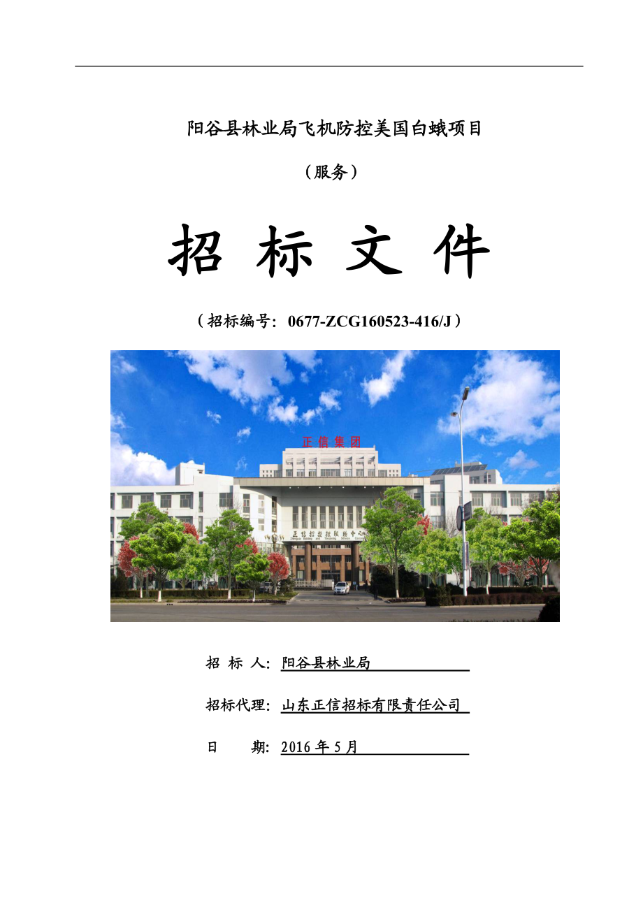 某县林业局飞机防控美国白蛾项目招标文件.docx_第1页