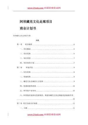 藏羌文化走廊项目商业计划书.docx