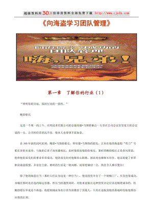 【经典管理资料】《向海盗学习团队管理》.docx