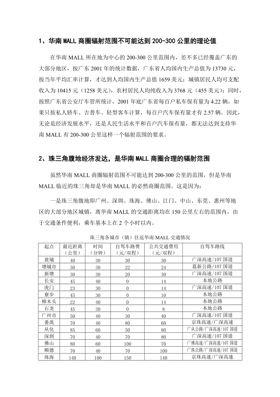 华南MALL市场调查综合分析报告.docx_第3页