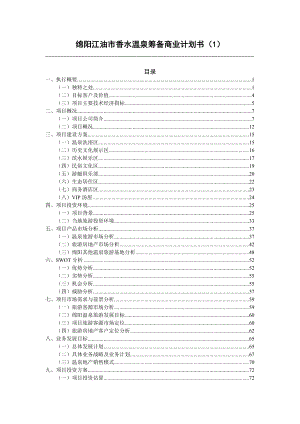 某市香水温泉筹备商业计划书.docx