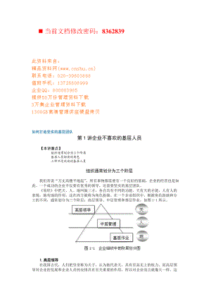 怎样打造坚实的基层团队.docx