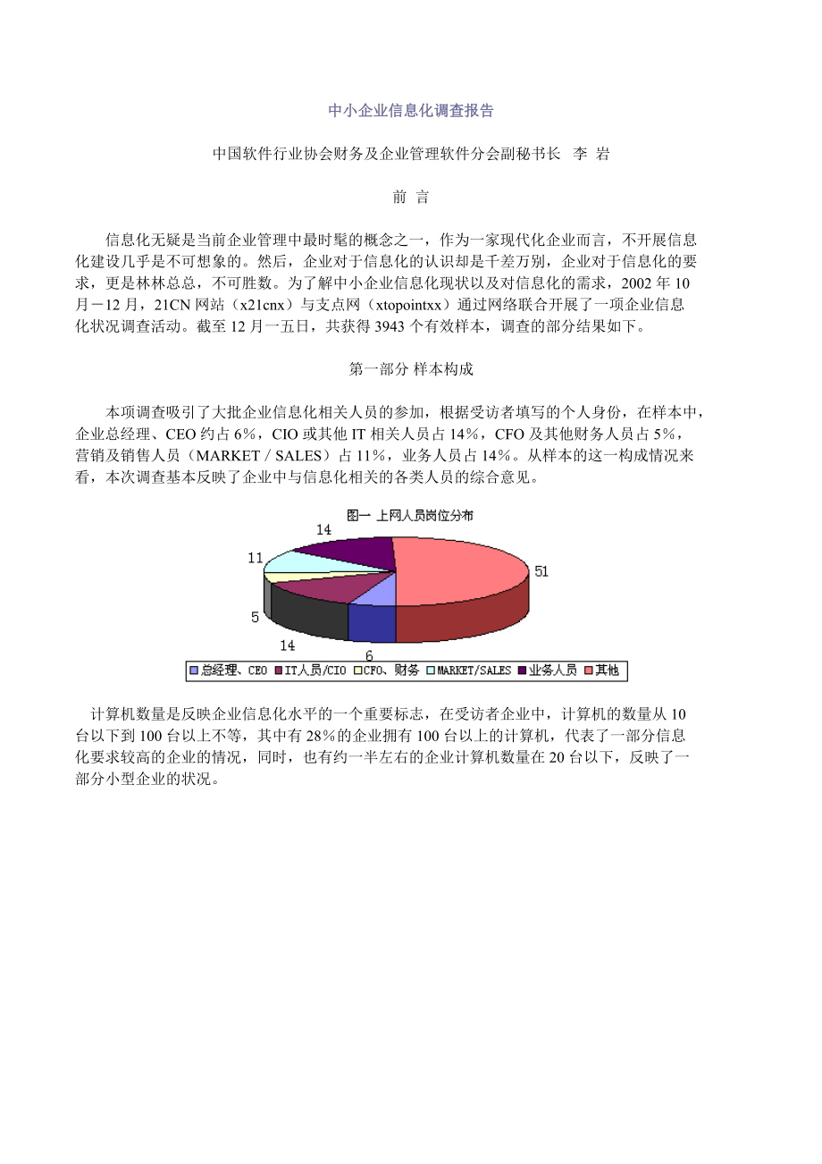 中小企业信息化调查报告样本.docx_第1页