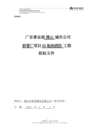 某彩管厂项目地块消防工程招标文件.docx