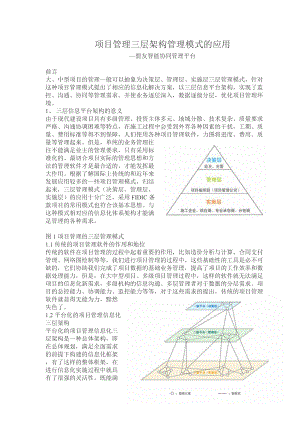 项目管理三层架构管理模式的应用.docx