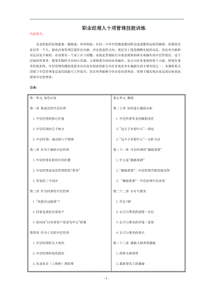 职业经理人十项管理技能训练(1).docx