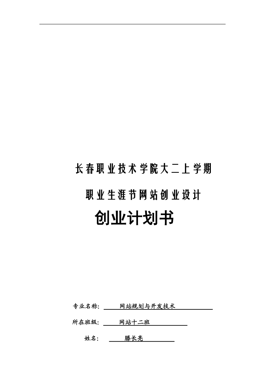 职业生涯节网站创业计划书.docx_第1页