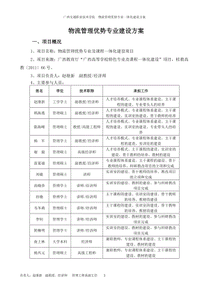 物流管理优势专业建设方案.docx