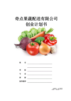 果蔬配送有限公司创业计划书.docx