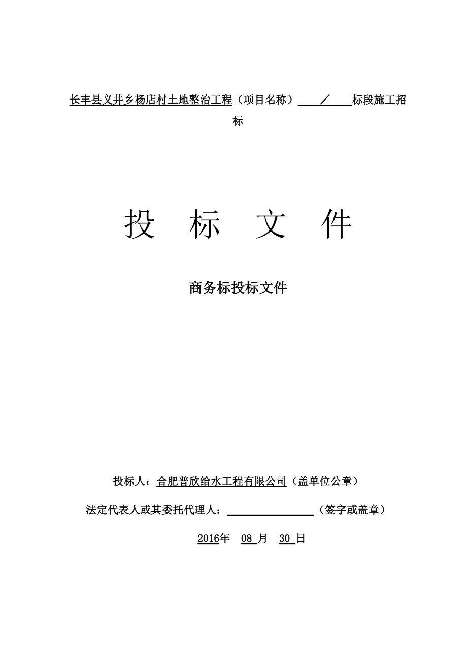 长丰县技术标投施工组织设计.docx_第1页