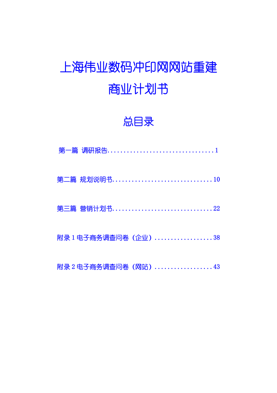 上海伟业数码冲印网网站重建商务计划书.docx_第1页
