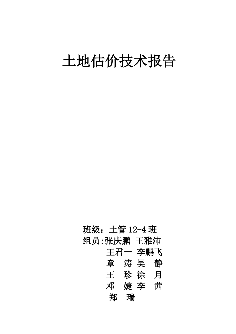 郑州市金水区出让项目土地使用权抵押价格评估技术报告.docx_第1页