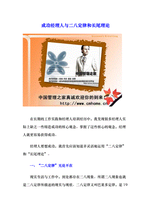 成功经理人与二八定律和长尾理论.docx