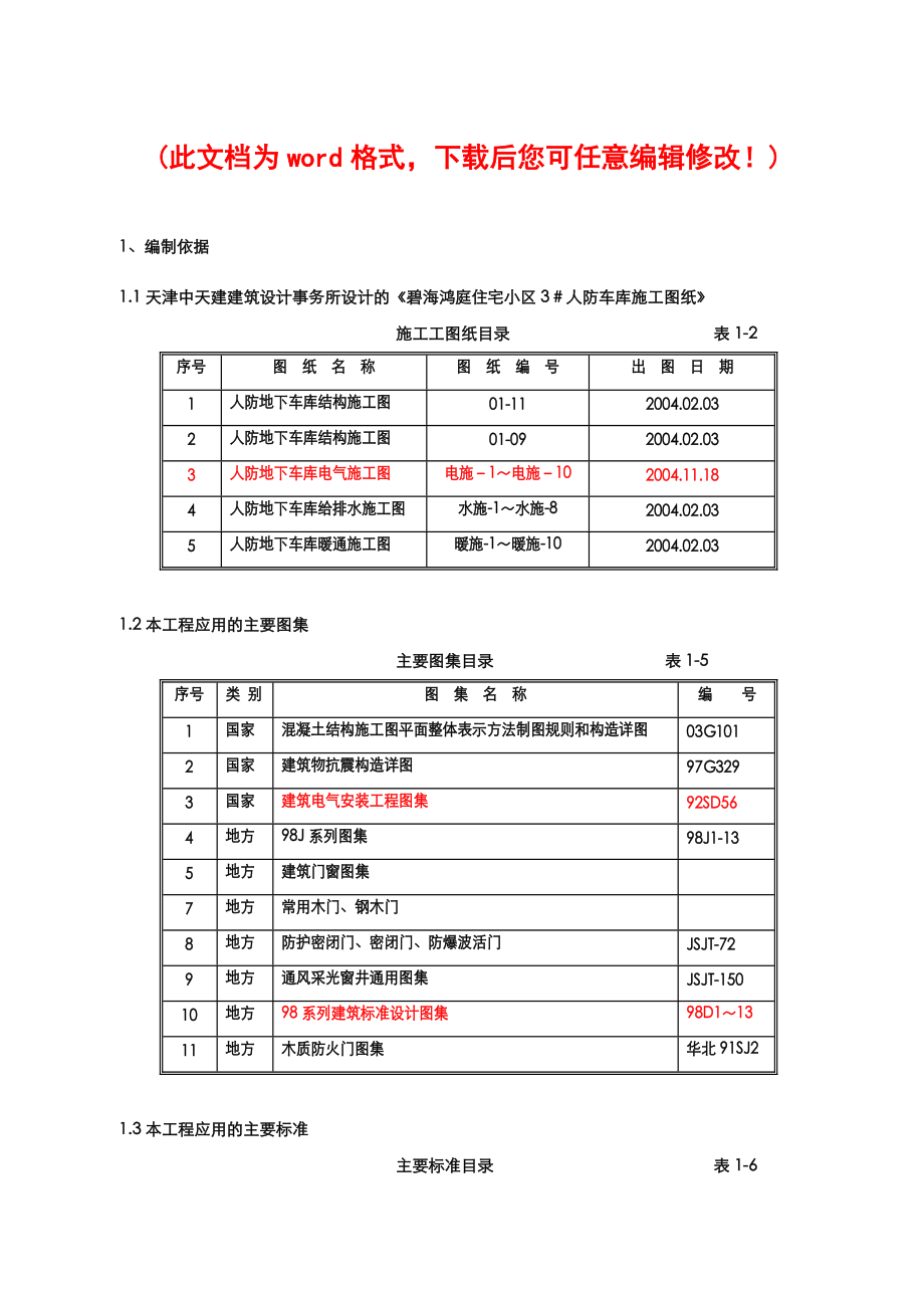 地下车库人防施工组织设计施工方案.docx_第1页