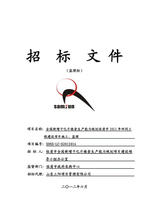 临清监理招标文件(DOC 42页).docx