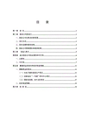 某电信网络公司商业计划书(doc 36页).docx