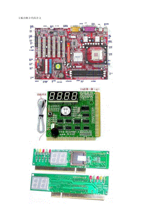 主板诊断卡代码含义.docx