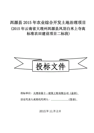 某县农业综合开发土地治理项目投标文件.docx