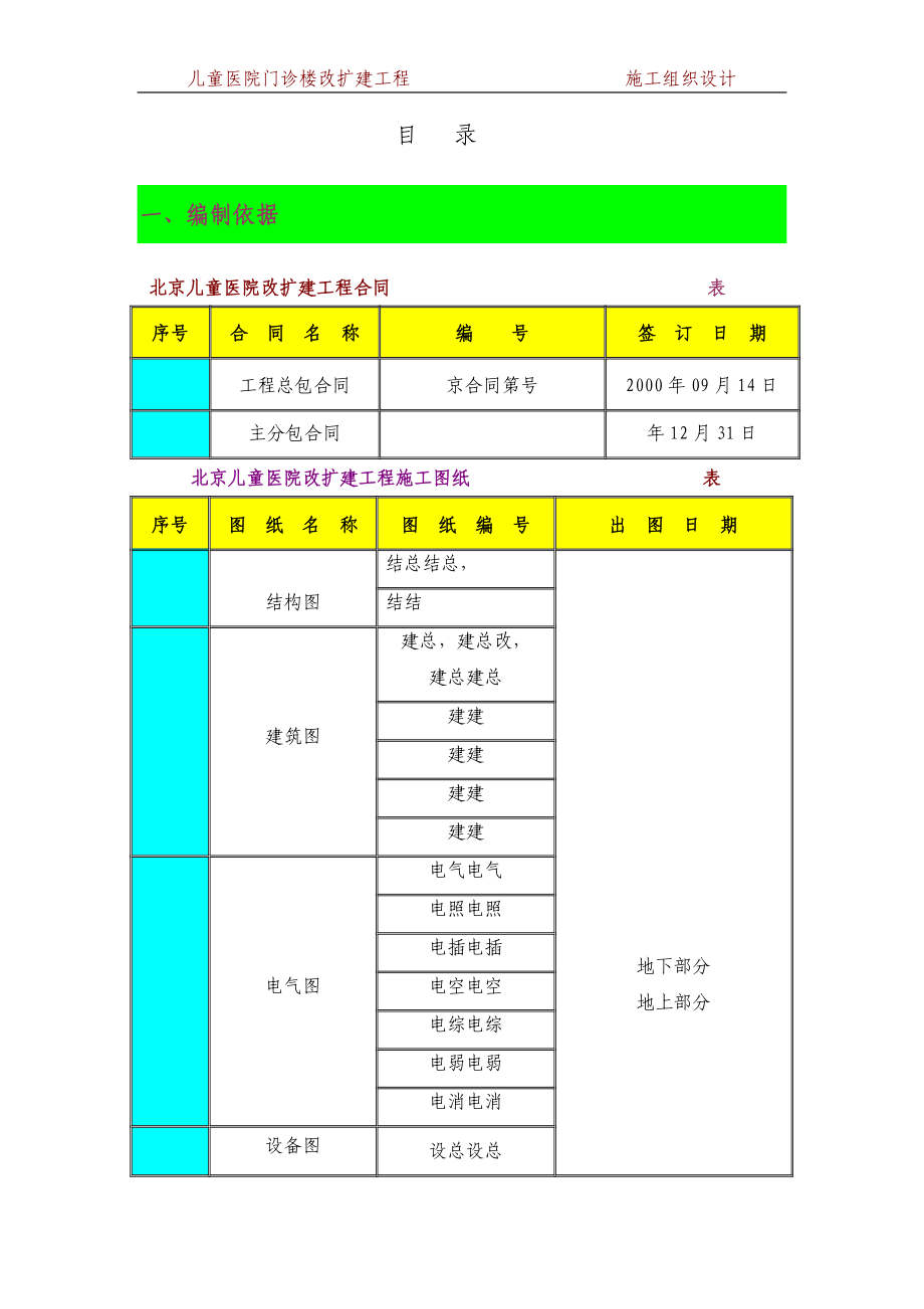 儿童医院门诊楼施工组织设计方案.docx_第1页