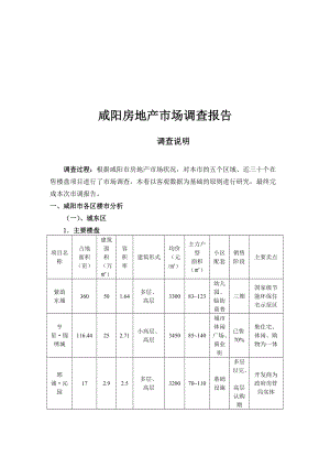 咸阳房地产市场调查报告范本.docx