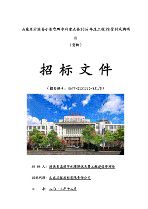 某工程PE管材采购项目招标文件.docx