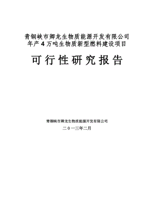 青铜峡市卿龙公司4万吨秸秆综合利用项目可研.docx