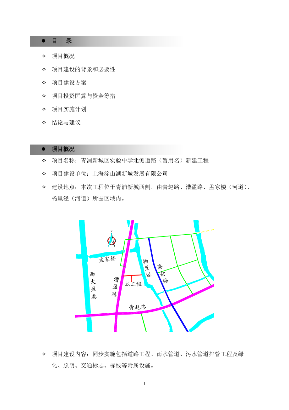 项目建议书(青浦新城区实验中学北侧道路(暂用名)新建工程) 1.docx_第2页