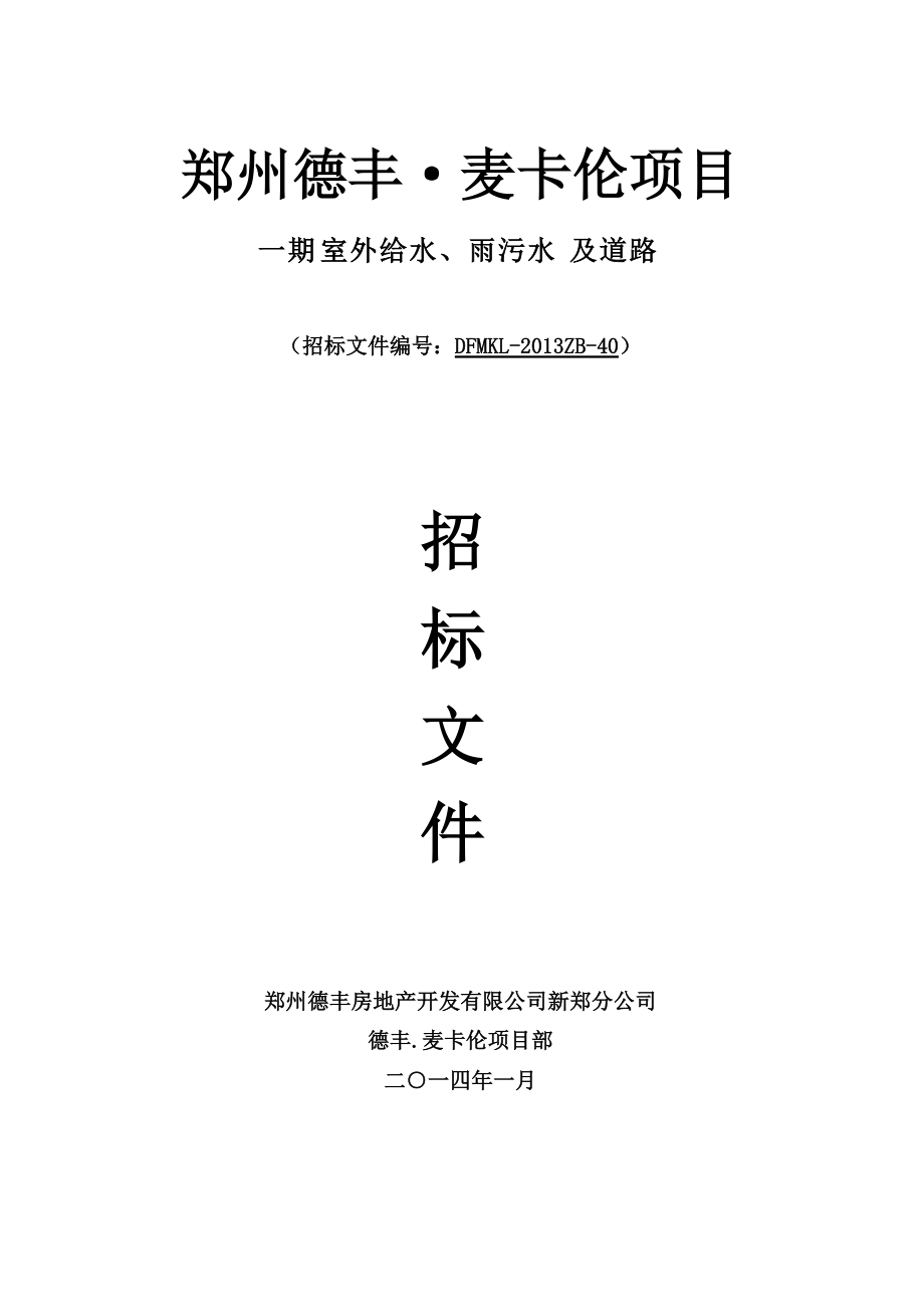 德丰麦卡伦室外给水、雨污水、道路工程招标文件3.docx_第1页