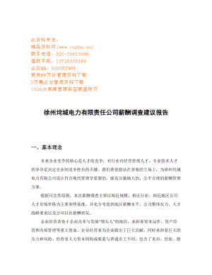 徐州某某公司薪酬调查建议报告.doc