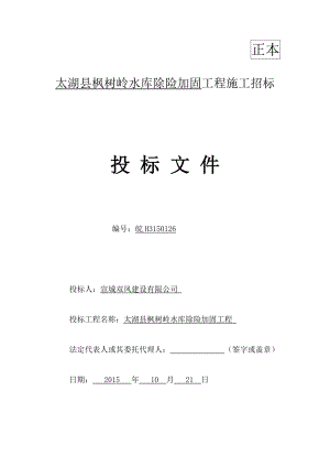 某水库除险加固工程施工招标文件(DOC 97页).docx