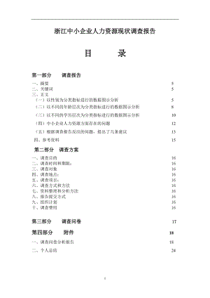 浙江中小企业人力资源现状调查报告.doc