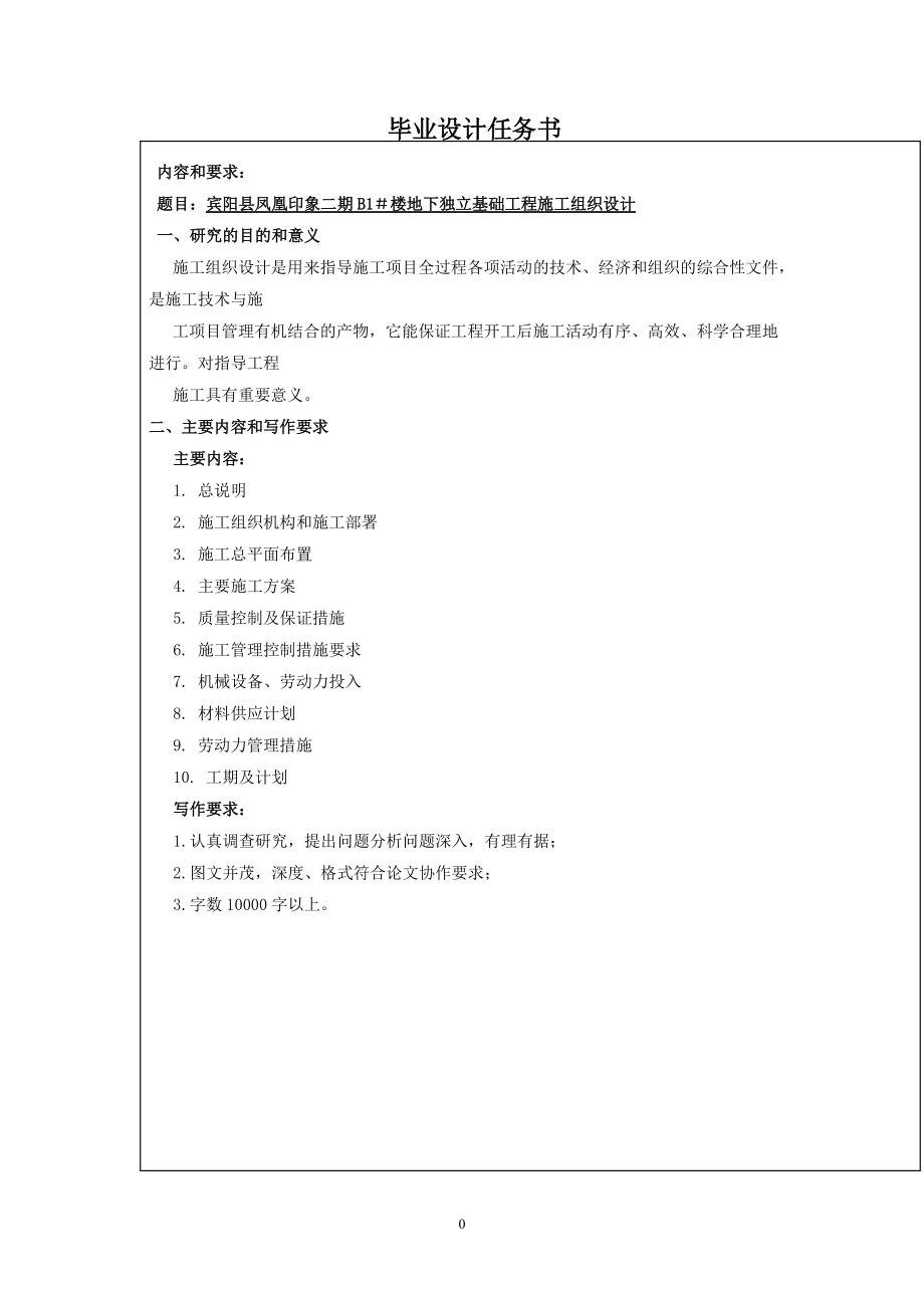 独立基础施工组织设计方案(1).docx_第1页