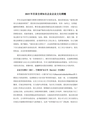 XXXX年120家全球知名企业企业文化集锦.docx