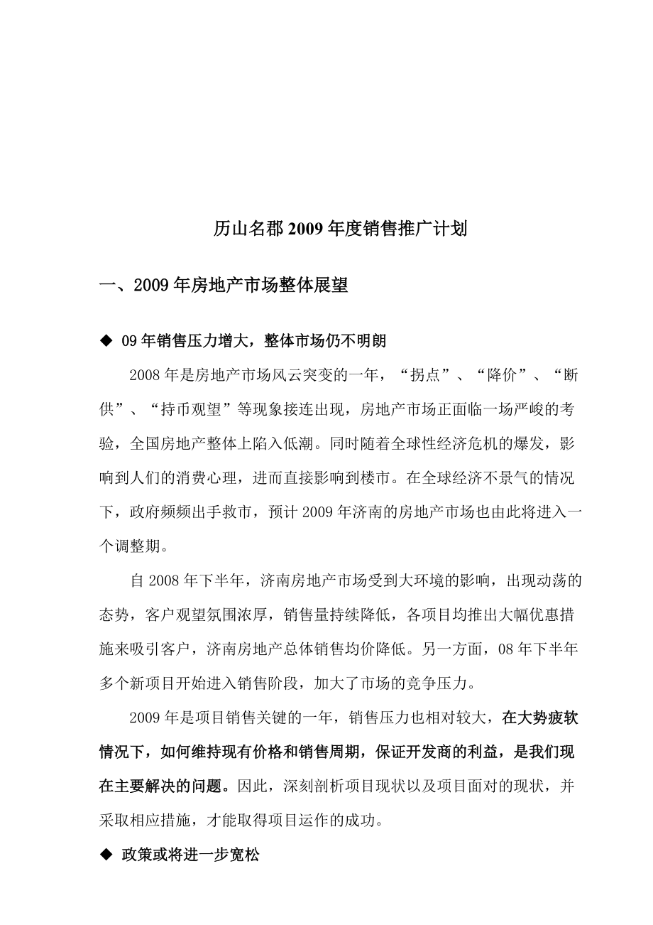 房地产项目年度销售推广计划.docx_第1页