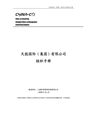 某某国际有限公司组织手册.docx