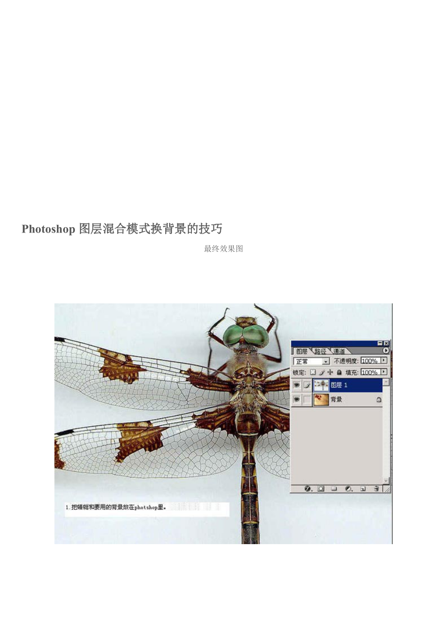 论Photoshop图层混合模式换背景的技巧.docx_第1页