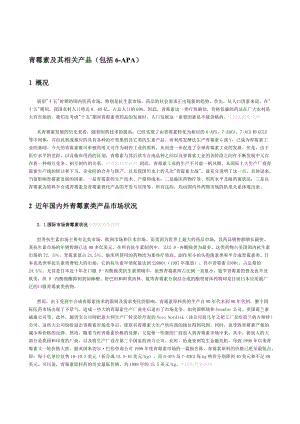 某著名咨询公司-医药行业-青霉素及其相关产品的研究报告.docx