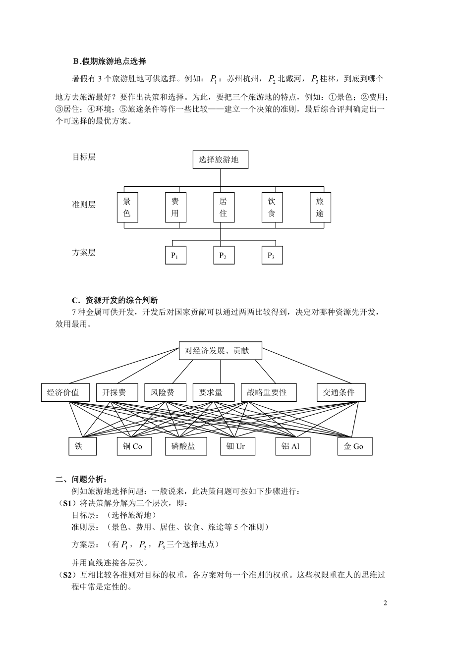 多目标决策模型：层次分析法(AHP)、代数模型、离散模型.docx_第2页