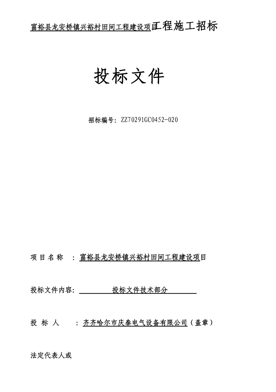 田间工程建设项目投标文件.docx_第1页