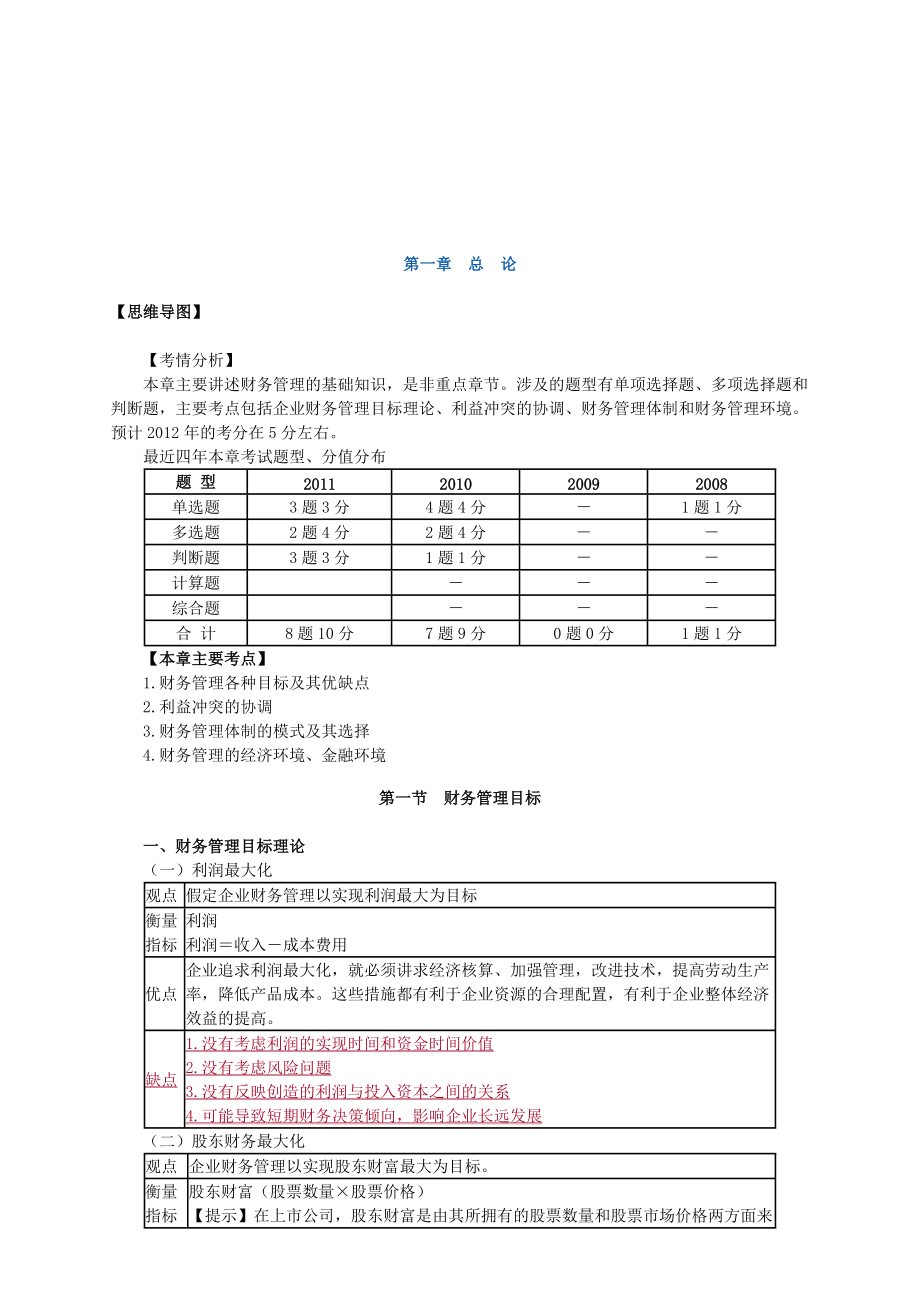 财务管理目标、环节与环境.docx_第1页