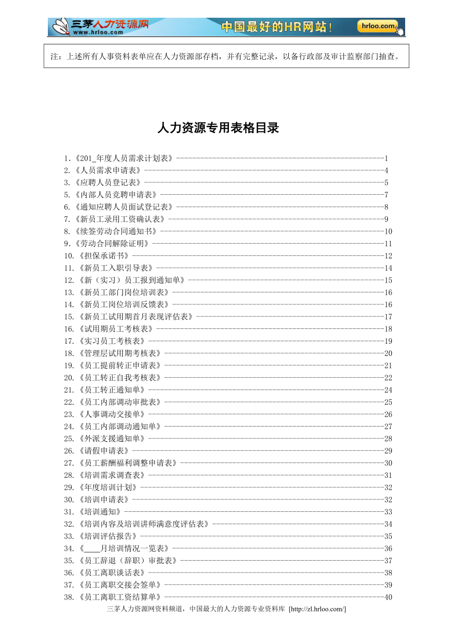 某公司人力资源基本流程操作规范手册.docx_第3页